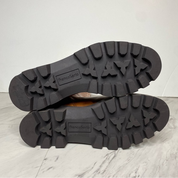 Franco Sarto Balin Chunky Sole Brown Leather Tall Boot 6M - Picture 15 of 16